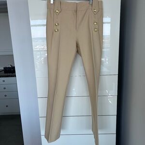 Beautiful Derek Lam Light Khaki Pants with Gold Buttons